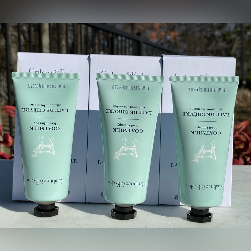 3* Crabtree & Evelyn Goatmilk Hand Therapy handcream 100g/ 3.5 Oz.